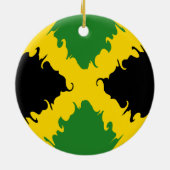 Jamaica Gnarly Flag Keramisch Ornament (Achterkant)