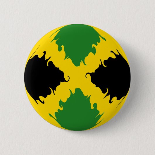 Jamaica Gnarly Flag Ronde Button 5,7 Cm (Voorkant)