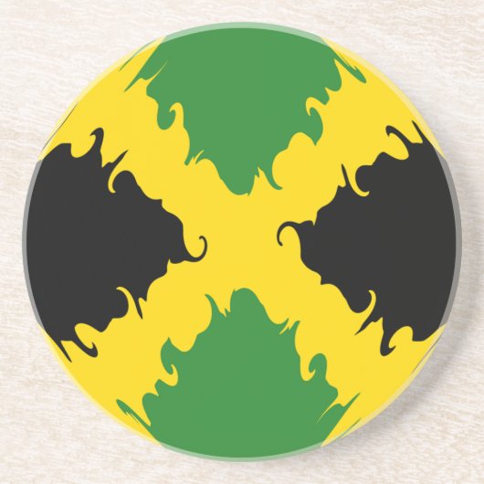 Jamaica Gnarly Flag Zandsteen Onderzetter (Voorkant)