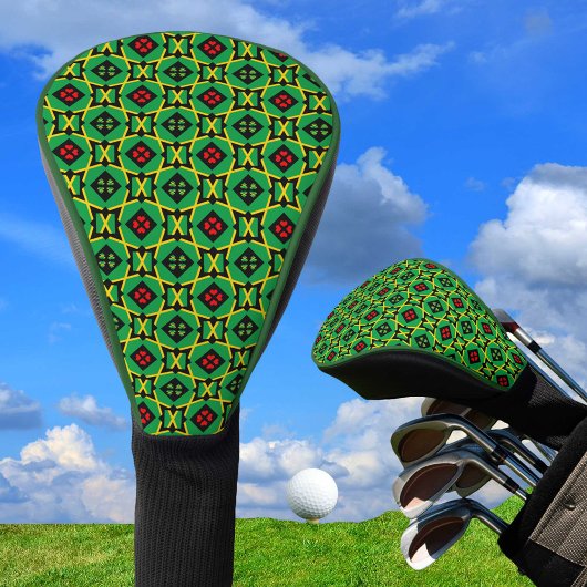 Jamaica Golf, Hearts & Jamaica Vlag mode Golfheadcover