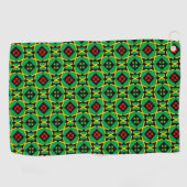 Jamaica Golf Towel, Hearts & Jamaica Vlag mode Golfhanddoek (Horizontaal)