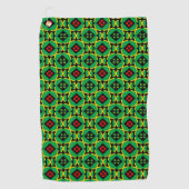 Jamaica Golf Towel, Hearts & Jamaica Vlag mode Golfhanddoek (Voorkant)