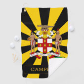 Jamaica Golf Towel & Jamaicaanse vlag / Patriotten Golfhanddoek (Insitu)