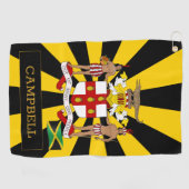 Jamaica Golf Towel & Jamaicaanse vlag / Patriotten Golfhanddoek (Horizontaal)