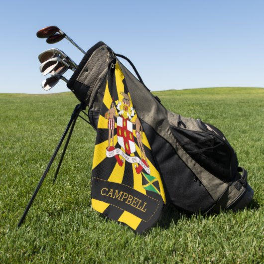 Jamaica Golf Towel & Jamaicaanse vlag / Patriotten Golfhanddoek (Groen)