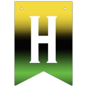 Jamaica Gradient Green Yellow Happy Birthday Vlaggetjes (Tweede vlag)