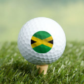 Jamaica Green Black & Gold Jamaican Flag Golfballen (Insitu Shirt)