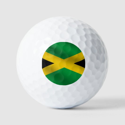 Jamaica Green Black & Gold Jamaican Flag Golfballen (Voorkant)