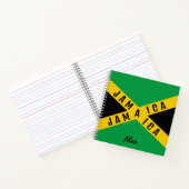 Jamaica Green Black & Gold Jamaican Flag Name Notitieboek (Binnen)
