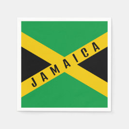 Jamaica Green Black & Gold Jamaican Flag Servet