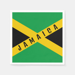 Jamaica Green Black & Gold Jamaican Flag Servet