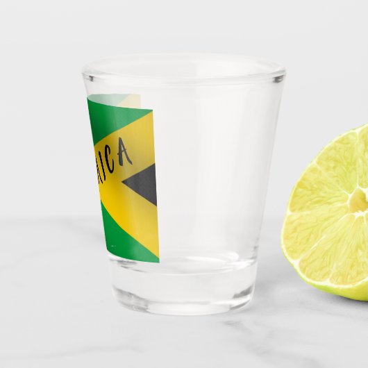 Jamaica Green Black & Gold Jamaican Flag Shot Glas (Rechts)