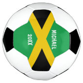 Jamaica Green Black & Gold Jamaican Flag Voetbal (Gedraaid)