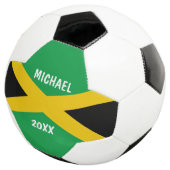 Jamaica Green Black & Gold Jamaican Flag Voetbal (Drie kwart)