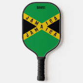 Jamaica Green Black & Gold Name Jamaican Flag Pickleball Paddle (Achterkant)