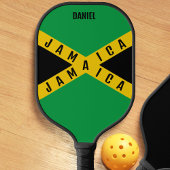 Jamaica Green Black & Gold Name Jamaican Flag Pickleball Paddle
