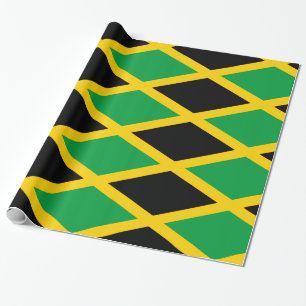 Jamaica Green Black Yellow Cadeaupapier