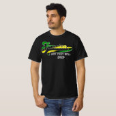 Jamaica Green Black Yellow Text Cruvel T-shirt (Voorkant volledig)
