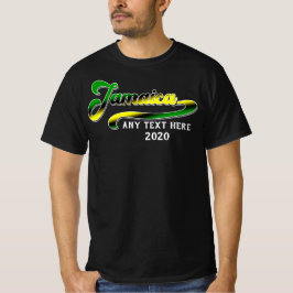 Jamaica Green Black Yellow Text Cruvel T-shirt