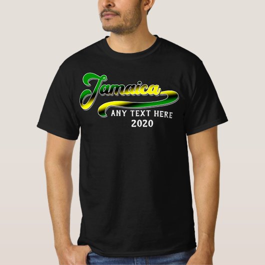 Jamaica Green Black Yellow Text Cruvel T-shirt (Voorkant)