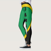 Jamaica Green, Gold & Black Flag Leggings (Links)