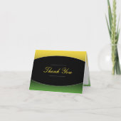 Jamaica Green Gold Caribbean Elegant Bedankkaart (Voorkant)