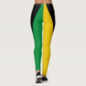 Jamaica Green Gold en Black Jamaican Flag Leggings (Achterkant)