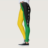 Jamaica Green Gold en Black Jamaican Flag Leggings (Links)