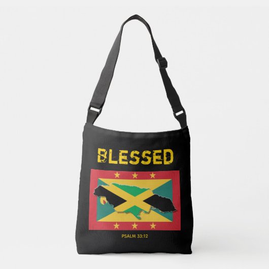 JAMAICA GRENADA Dual Heritage Christelijke Geschri Crossbody Tas (Voorkant)