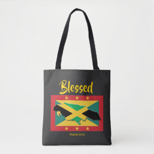 JAMAICA GRENADA FLAG   Dubbel erfgoed   BLESSEN Tote Bag