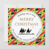 JAMAICA GRENADA tweeslachtige Mannen kerst met dri Feestdagenkaart (Voorkant)