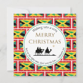 JAMAICA GRENADA tweeslachtige Mannen kerst met dri Feestdagenkaart (Voorkant)