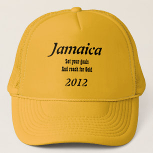 Jamaica grijpt naar gouden trucker hoeden pet