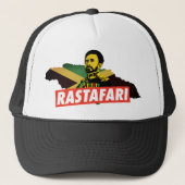 Jamaica Haile Selassie I Proud Jamaicans Cap Trucker Pet (Voorkant)