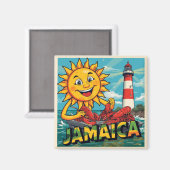 Jamaica happy magneet (Voorkant / Achterkant)