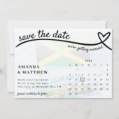 Jamaica Hart Kalender Bruiloft Save The Date (Voorkant)