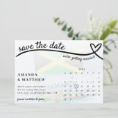 Jamaica Hart Kalender Bruiloft Save The Date (Staand voorkant)