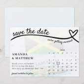 Jamaica Hart Kalender Bruiloft Save The Date (Voorkant / Achterkant)