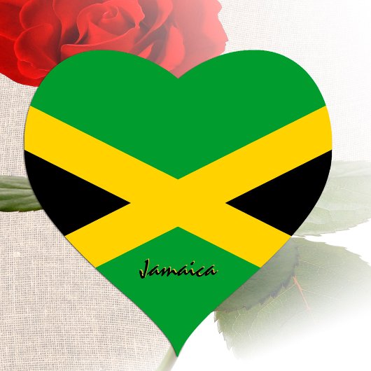 Jamaica Hart Sticker, Patriottische Jamaicaanse Vl Hart Sticker