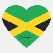 Jamaica Hart Sticker, Patriottische Jamaicaanse Vl Hart Sticker (Voorkant)