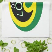 Jamaica hartvlag één liefhart ontwerp theedoek (Gevouwen)