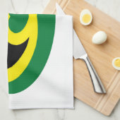 Jamaica hartvlag één liefhart ontwerp theedoek (Quarter Fold)