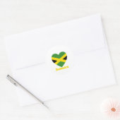 Jamaica Heart Flag Ronde Sticker (Envelop)