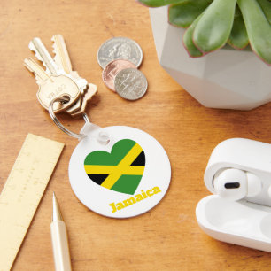 Jamaica Heart Flag Sleutelhanger
