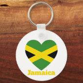 Jamaica Heart Flag Sleutelhanger (Voorkant)