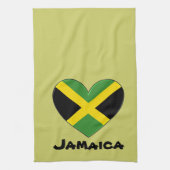 Jamaica Heart Flag Theedoek (Verticaal)