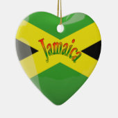 Jamaica Heart Love Keramisch Ornament (Rechts)