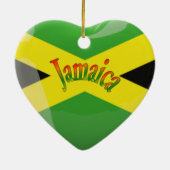 Jamaica Heart Love Keramisch Ornament (Achterkant)