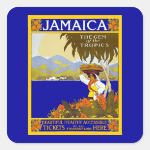 Jamaica ~ Het gedicht van de tropen Vierkante Sticker