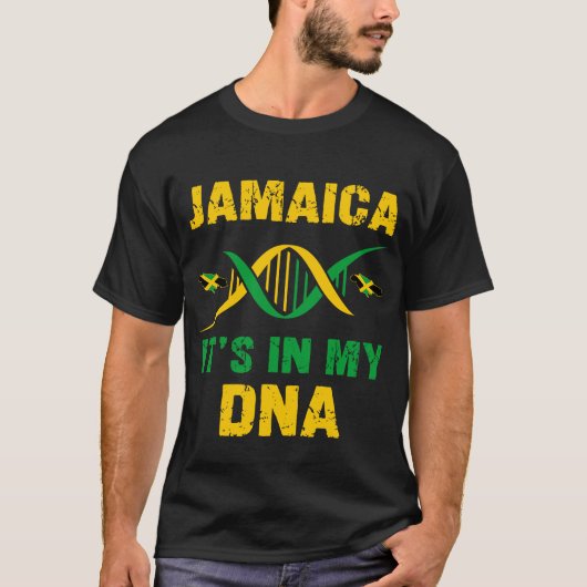 Jamaica Het zit in mijn DNA Jamaicaanse erfgoed T-shirt (Voorkant)